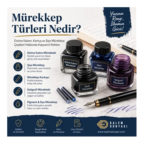 Mürekkep Türleri Nedir? Dolma Kalem, Kartuş ve Şişe Mürekkep Rehberi